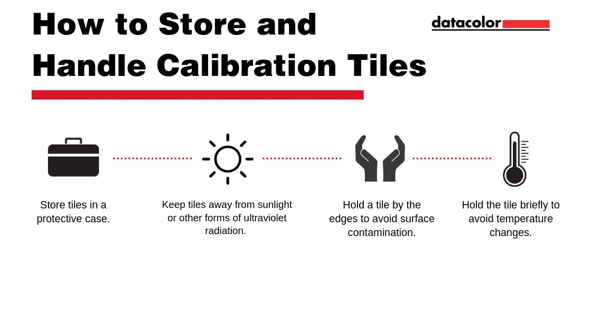 如何存储和处理您的 datacolor 校准图块